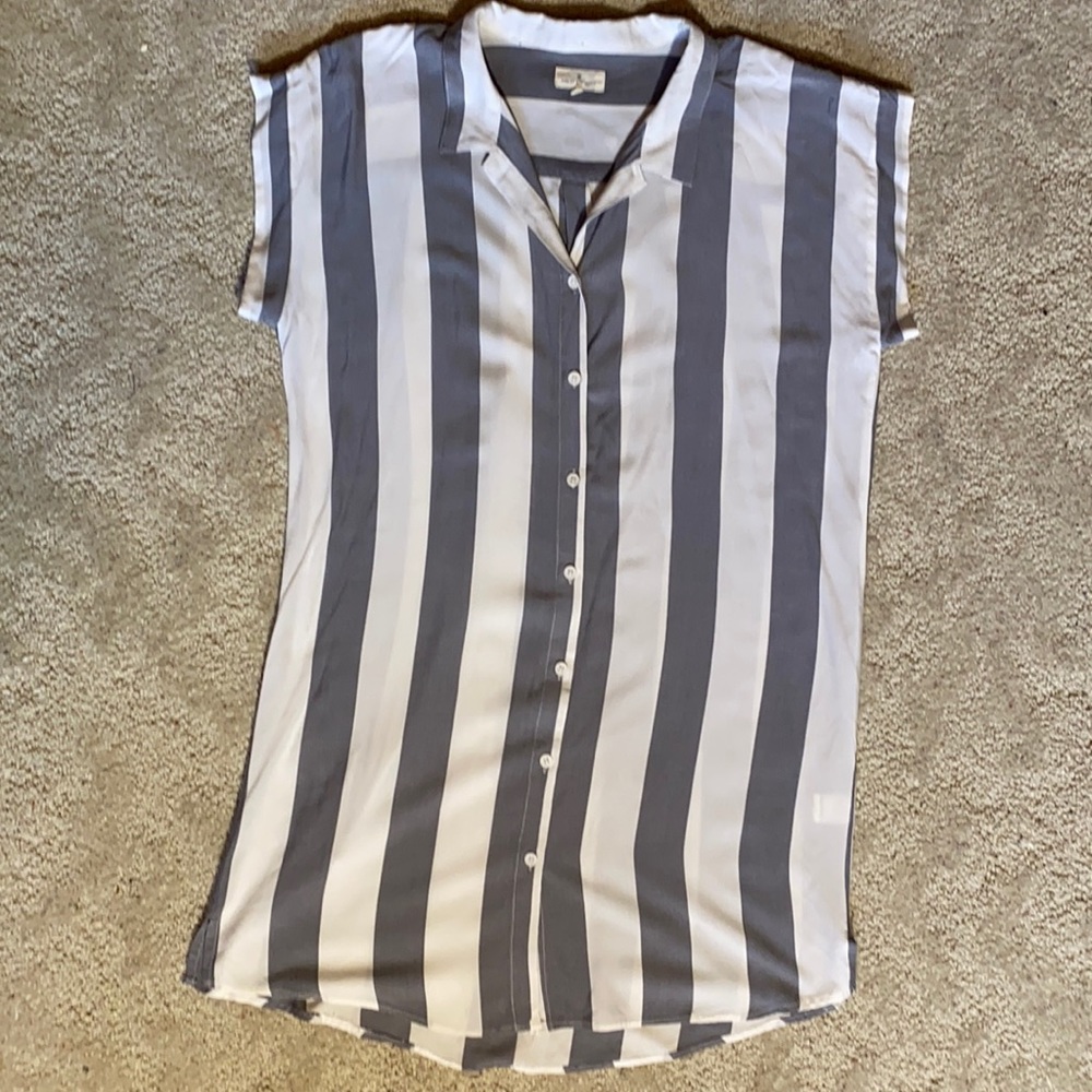 Thread & Supply Striped Tunic Shirt Dress
